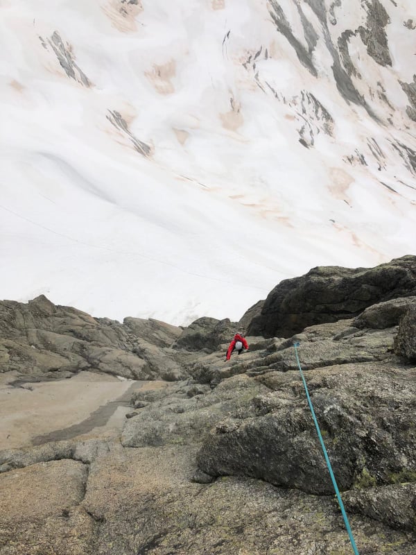 Aiguille du Moine, voie Contamine-Labrunie