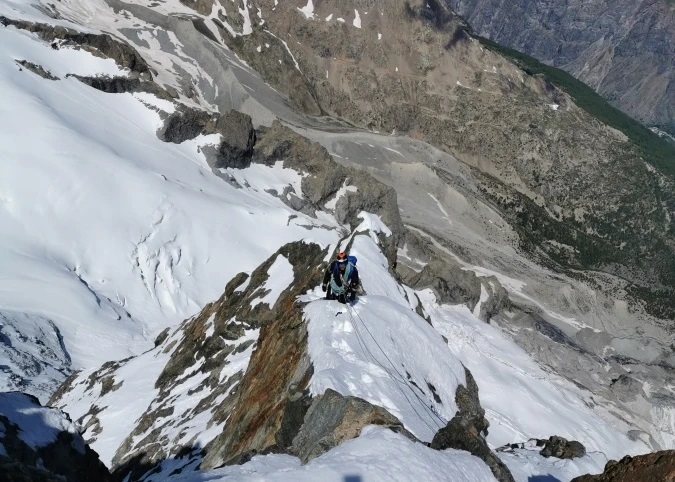 La Meije, voie du Z et traversée