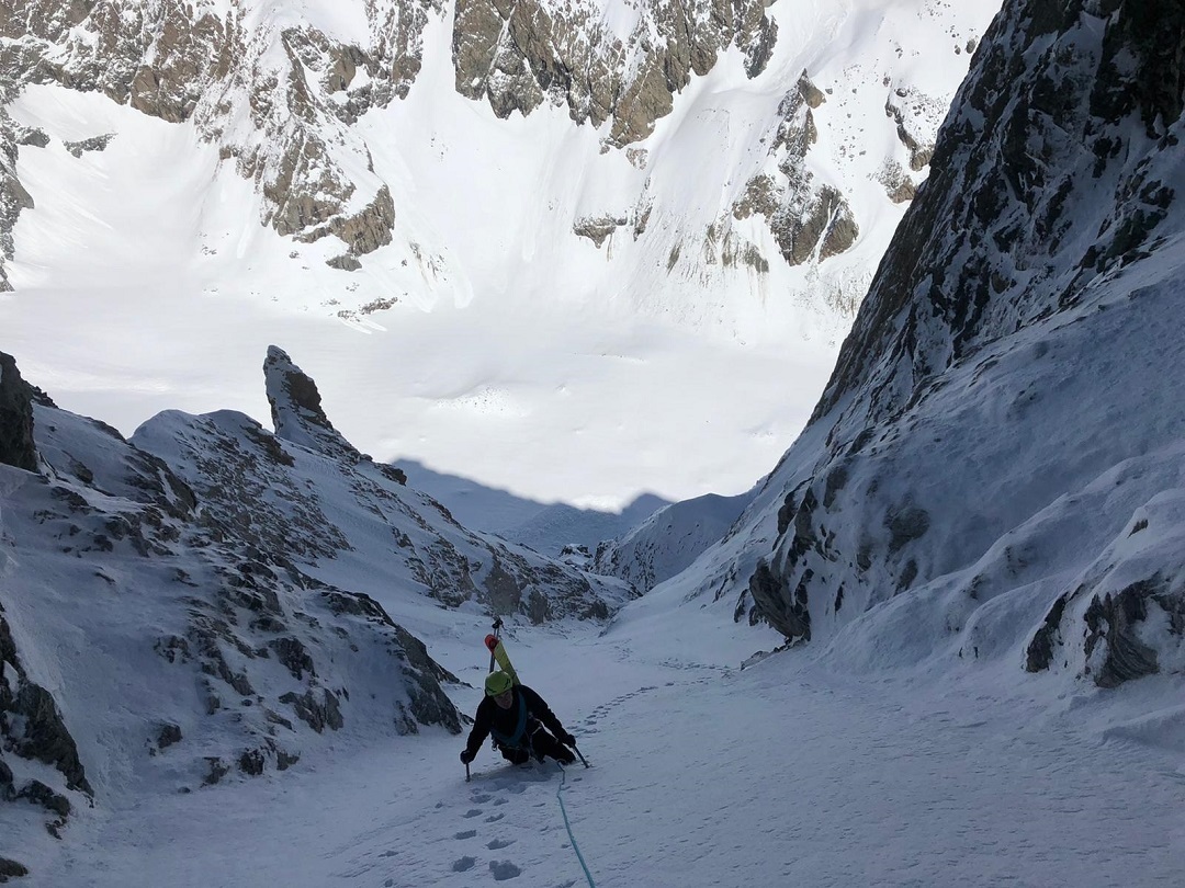 Pic sans nom, couloir Nord-Ouest
