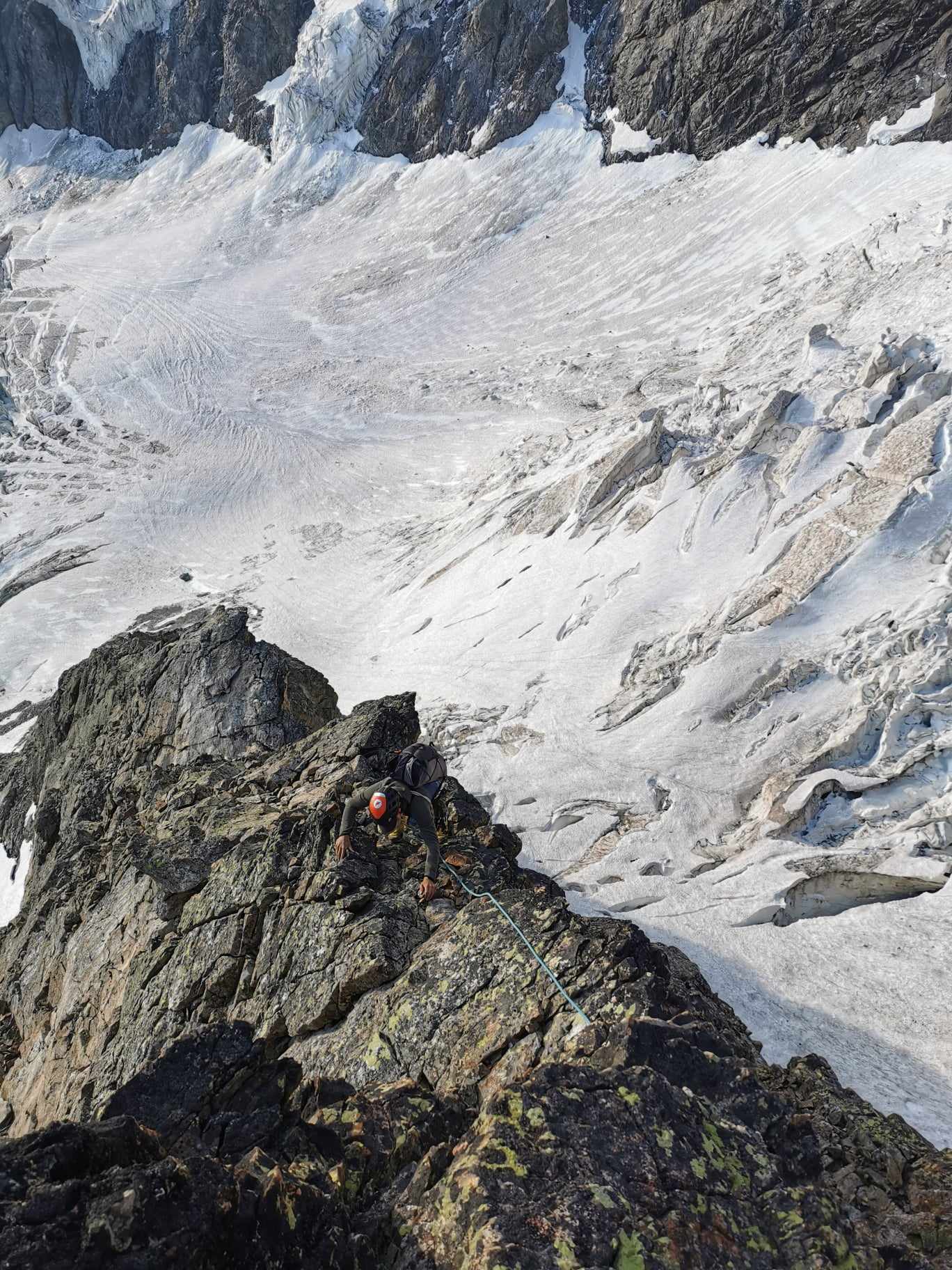 Meije Orientale, arête du pousse caillou